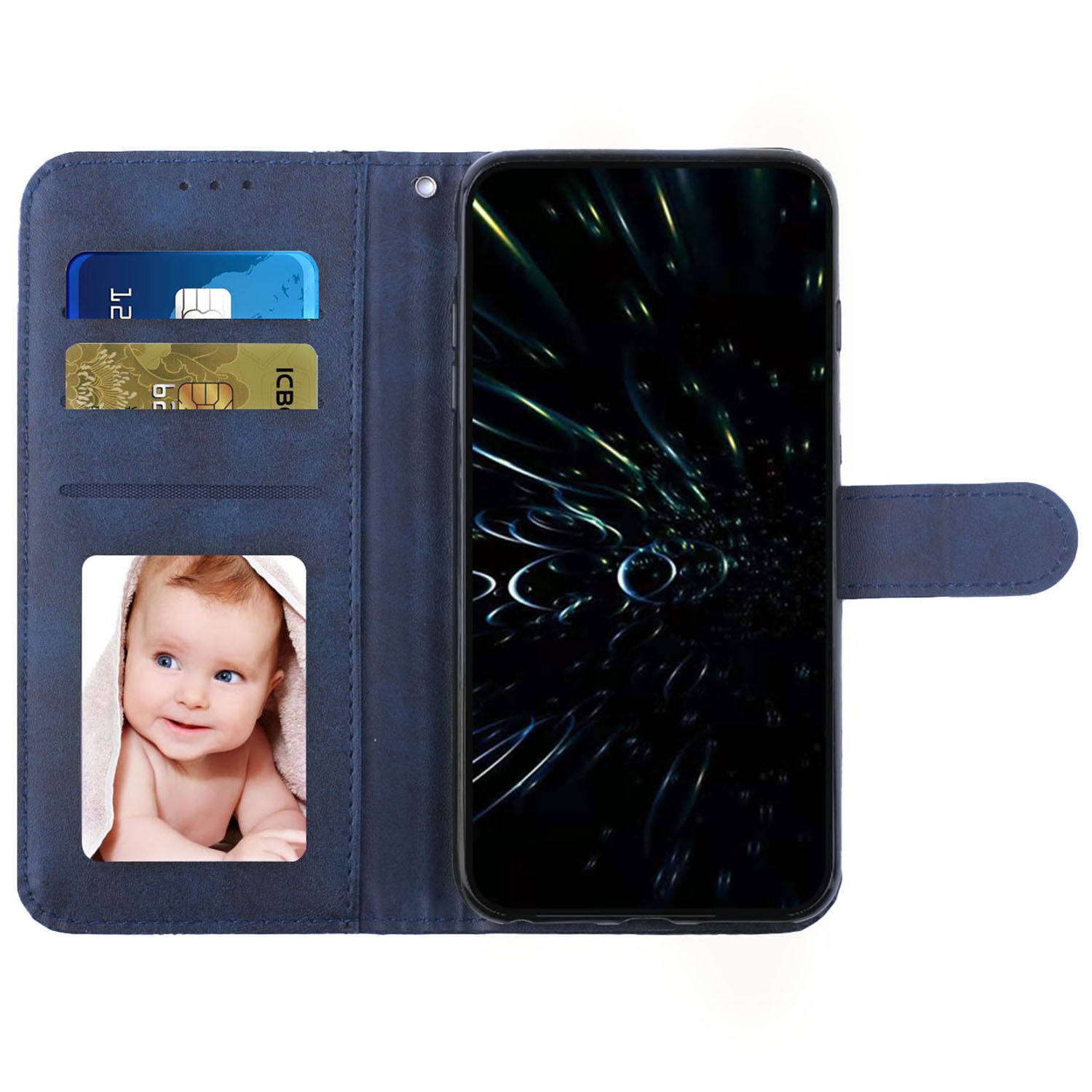 For Xiaomi Redmi A3 / Poco C61 4G Case Calf Texture Leather Wallet Phone Cover with Folio Stand For Xiaomi Redmi A3 / Poco C61 4G Case Calf Texture Leather Wallet Phone Cover with Folio Stand